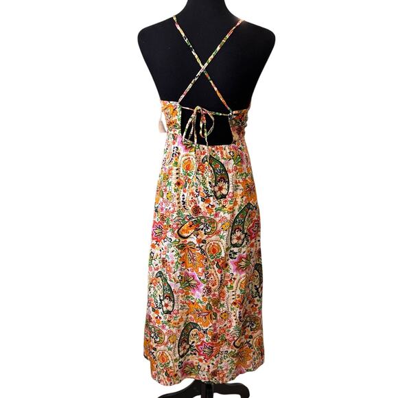 BA&SH Women's Multicolor Baila Printed Midi Stunning Dress Size S - Picture 3 of 5